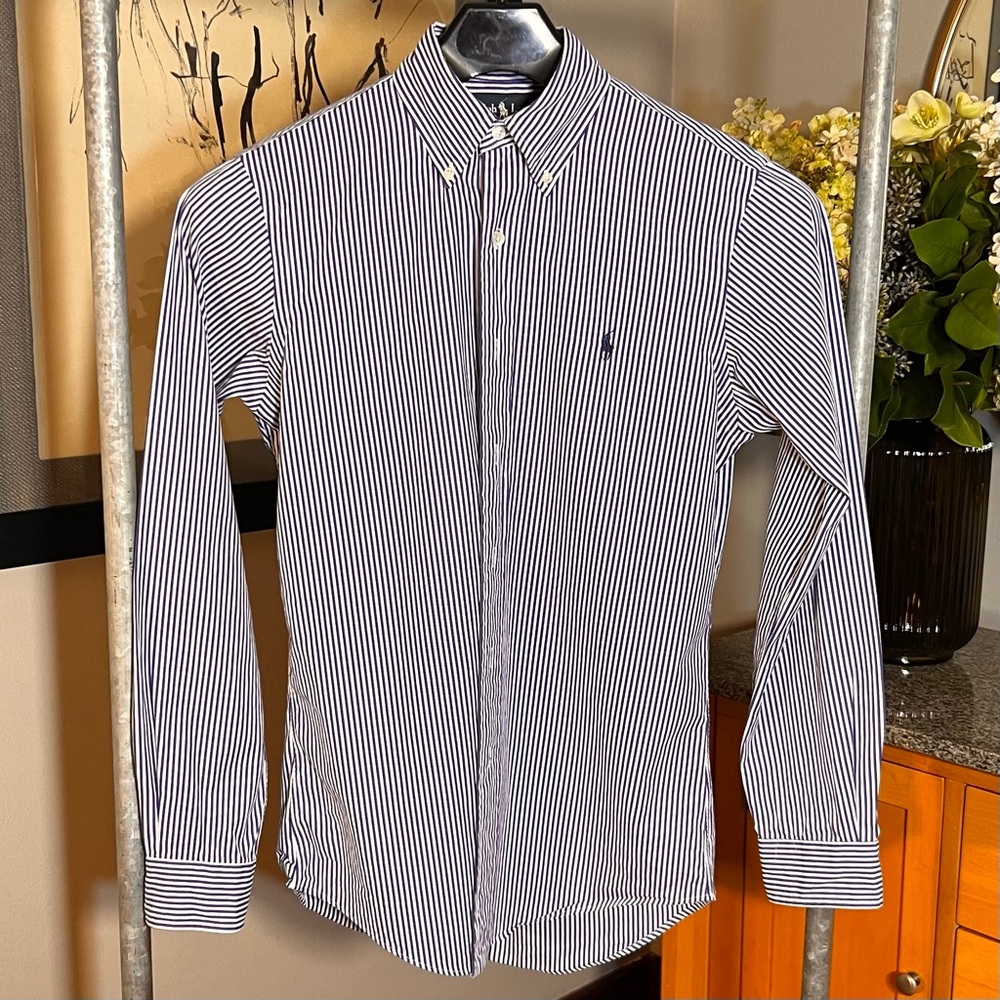 Men's Striped Shirt - Blue & Whit